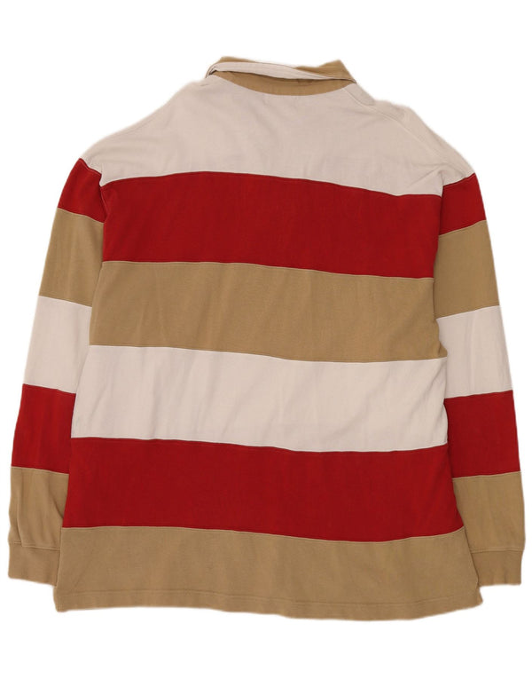 Polo Rugby Kappa Uomo Manica Lunga 2XL Cotone a Righe Multicolore