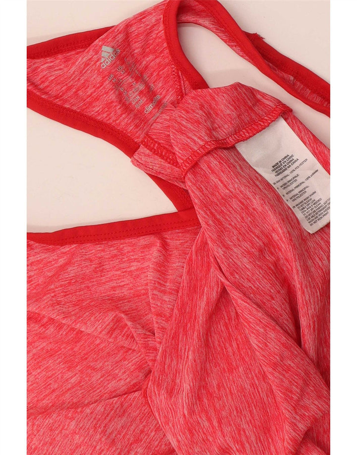 Canotta Adidas Climalite da donna UK 12/14 Poliestere screziato rosa medio