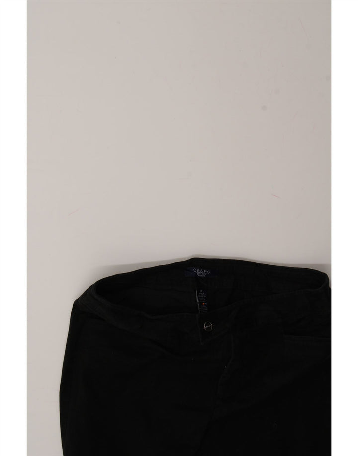 CHAPS Womens Straight Casual Trousers US 8 Medium W30 L28  Black Cotton Vintage Chaps and Second-Hand Chaps from Messina Hembry 