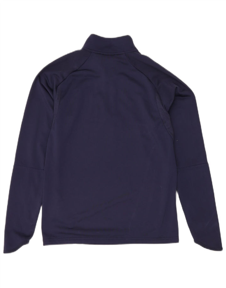 Maglia PUMA da bambino con zip e collo a maniche lunghe 13-14 anni in poliestere blu navy