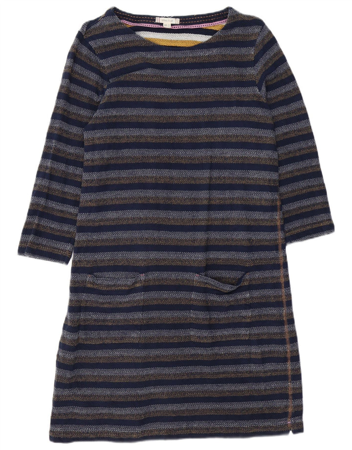 Abito a trapezio a maniche lunghe da donna White Stuff UK 14 Blu navy medio a righe