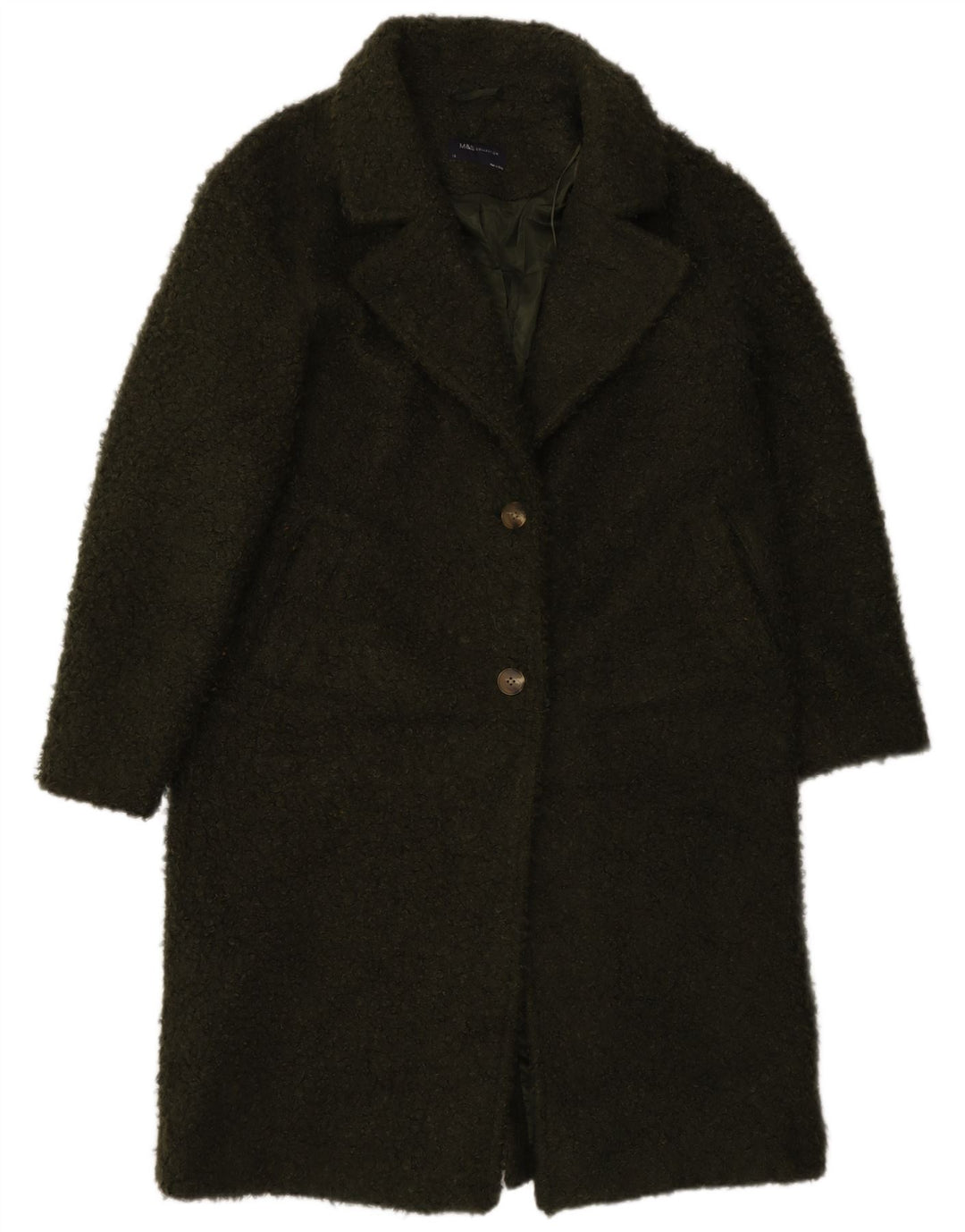Soprabito ampio da donna Marks & Spencer UK 12 Poliestere verde medio