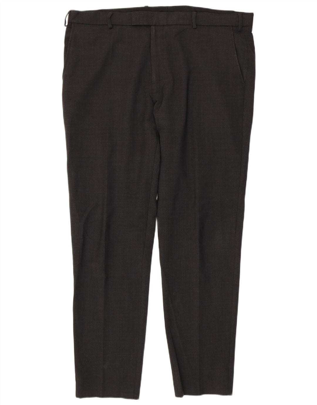 Pantaloni da abito slim su misura da uomo Marks & Spencer W40 L33 in lana grigia