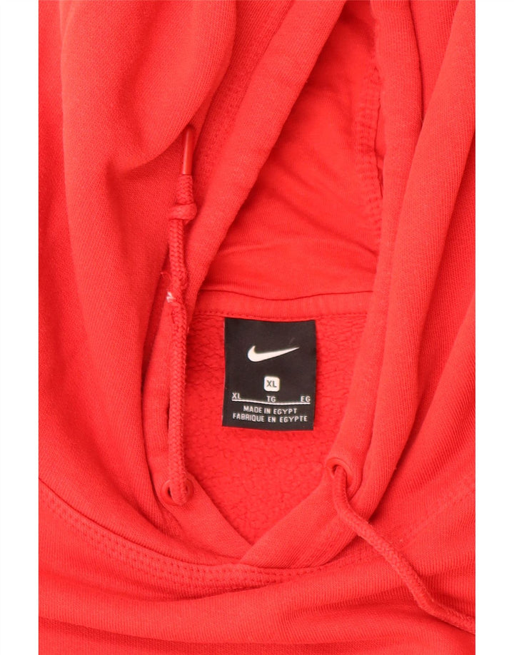 Felpa con cappuccio da uomo Nike XL in cotone rosso