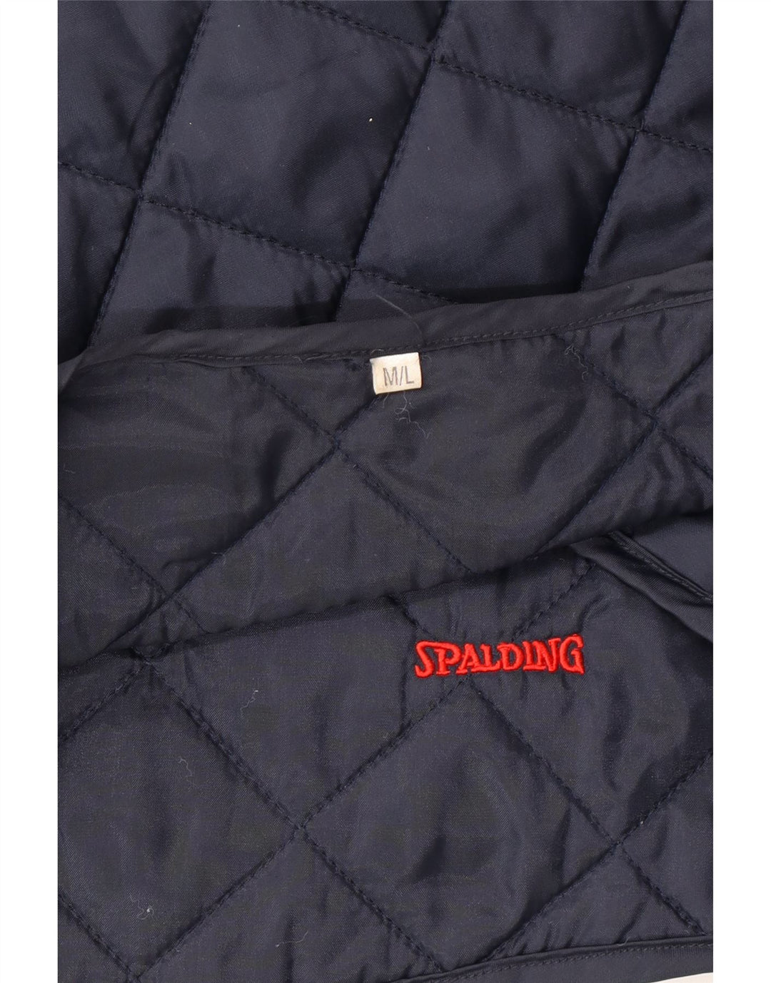 SPALDING Mens Quilted Gilet UK 38 Medium Navy Blue Vintage Spalding and Second-Hand Spalding from Messina Hembry 