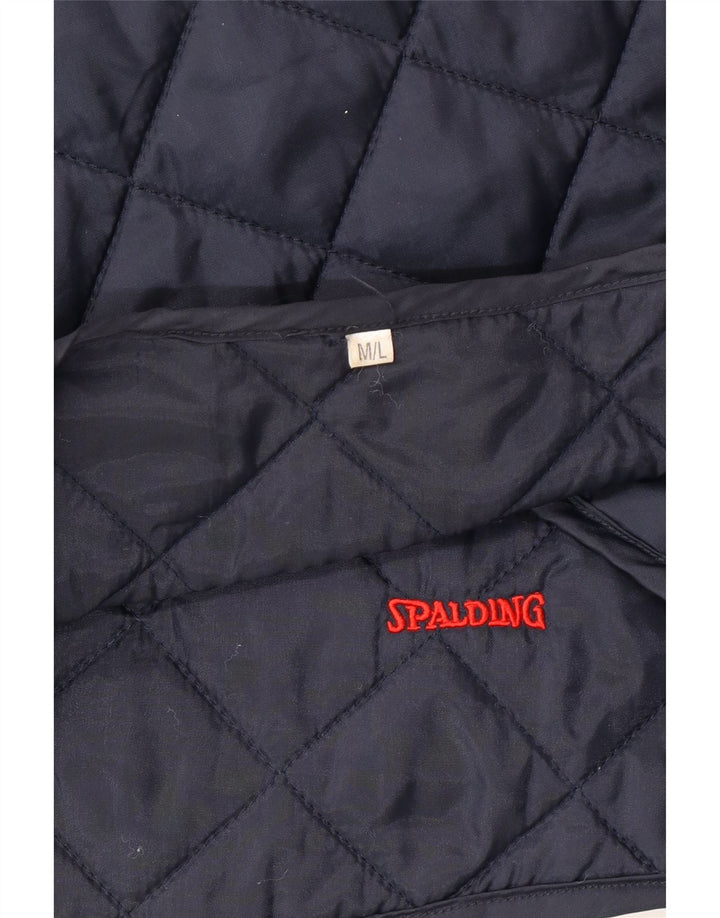 SPALDING Mens Quilted Gilet UK 38 Medium Navy Blue Vintage Spalding and Second-Hand Spalding from Messina Hembry 