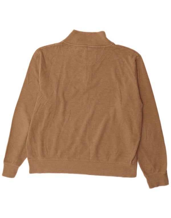Gant Maglione da uomo con zip e collo 3XL in cotone marrone