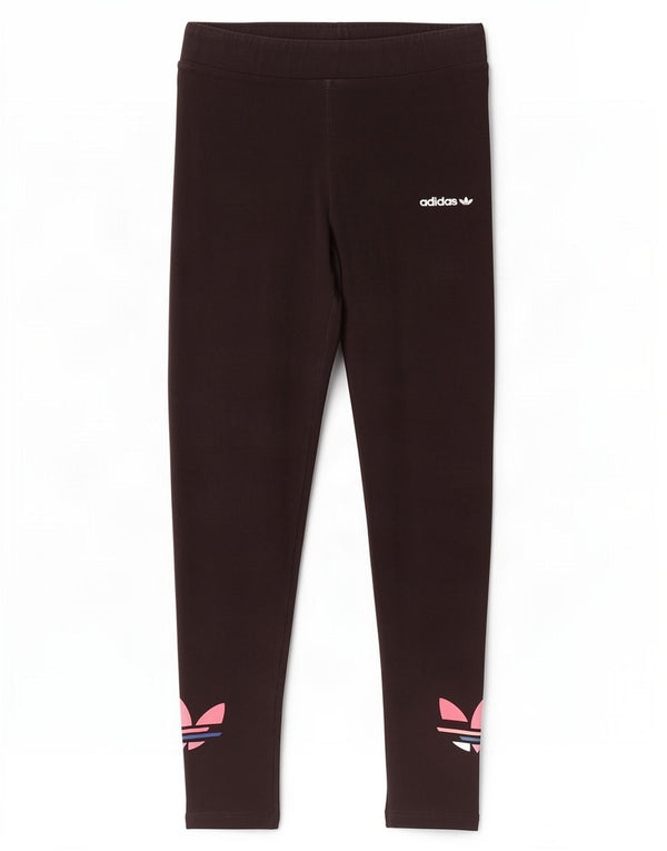 Leggings grafici da donna Adidas UK 8 piccoli cotone nero