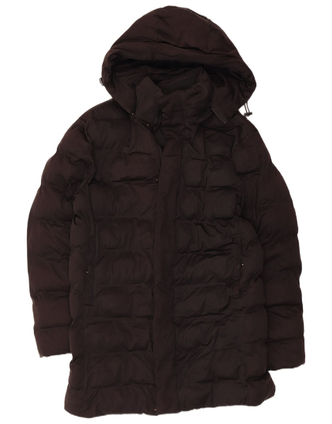 Giacca imbottita con cappuccio da uomo Zara UK 36 piccola poliestere nero