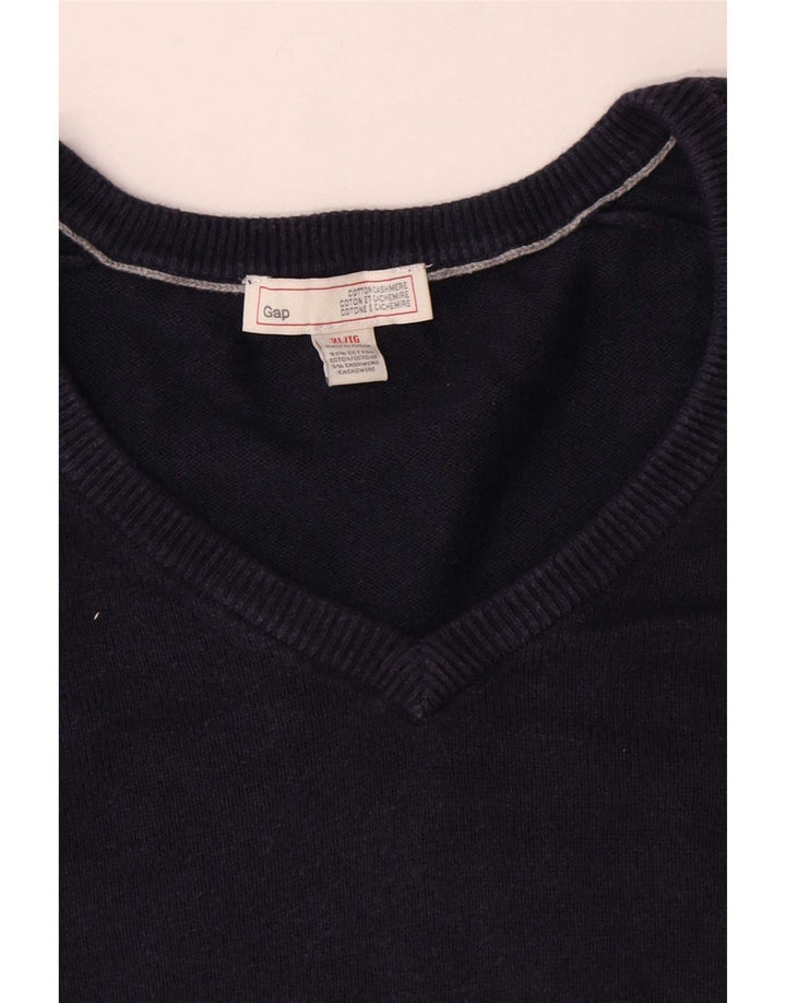 Gap Maglione da uomo con scollo a V XL in cotone blu navy