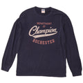 CHAMPION Top da uomo con grafica Rochester a maniche lunghe in cotone blu navy medio