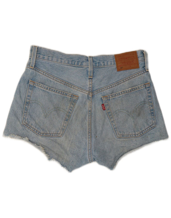 Pantaloncini Levi's da donna 501 in denim invecchiato W26 piccolo cotone blu