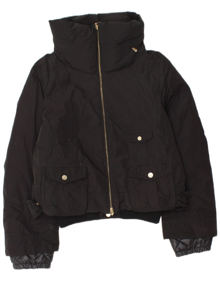 Piumino con cappuccio da donna Silk and Soie IT 44 Medium Nero Poliammide