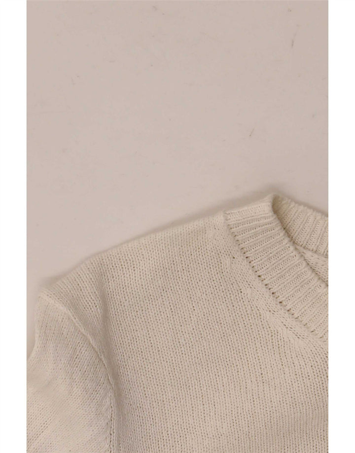 Top corto da donna Zara manica lunga UK 6 XS bianco