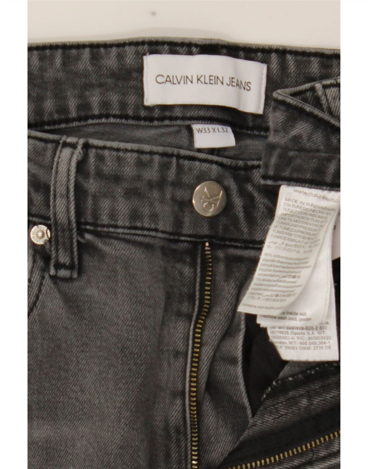 Jeans slim da uomo Calvin Klein W33 L32 cotone grigio