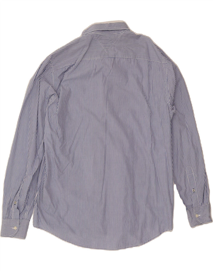 TOMMY HILFIGER Mens Shirt XL Blue Striped Cotton Vintage Tommy Hilfiger and Second-Hand Tommy Hilfiger from Messina Hembry 