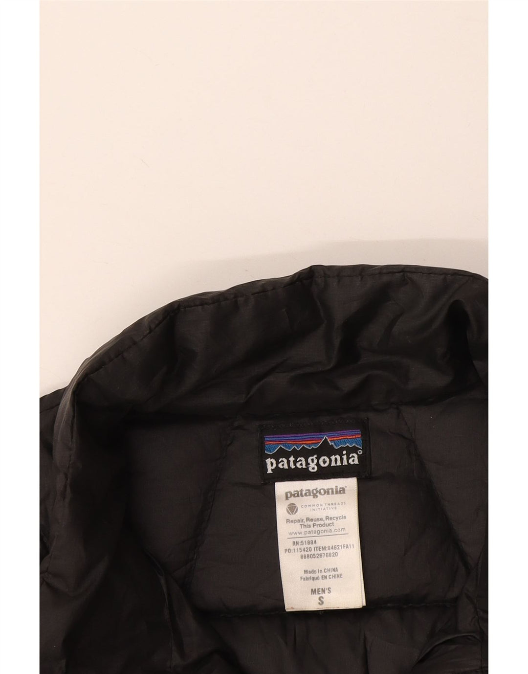 Gilet imbottito da uomo Patagonia UK 36 piccolo poliestere nero