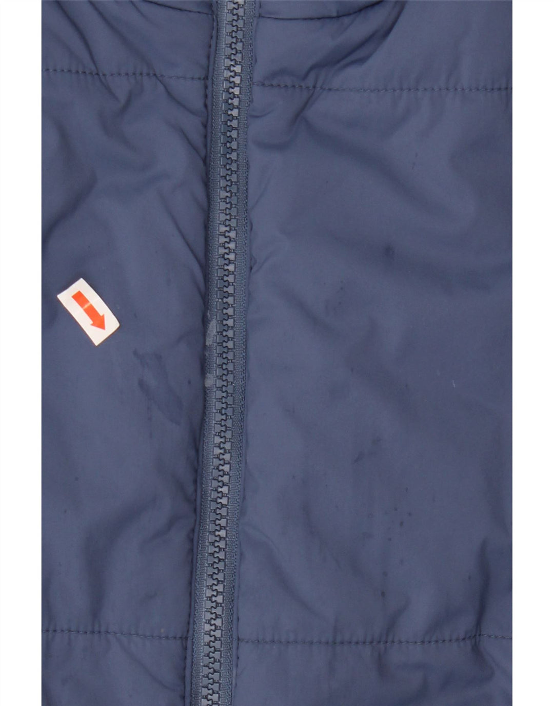Gilet imbottito da uomo Petite Lands End UK 38 nylon medio blu navy