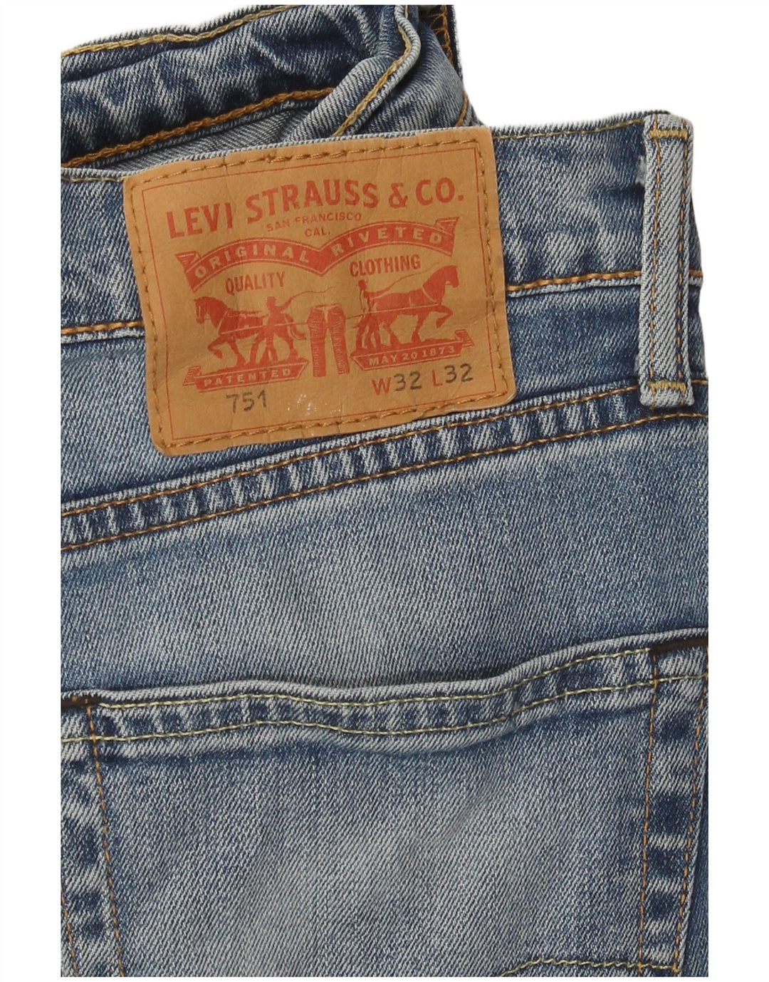 Levi's Uomo 751 Jeans dritti W32 L32 Cotone Blu
