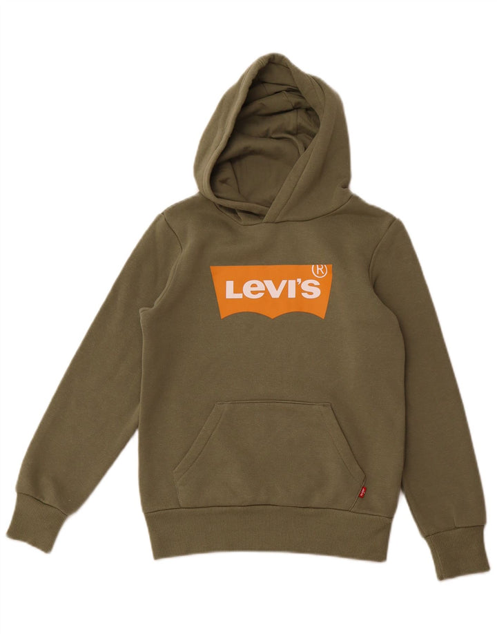 Maglione con cappuccio grafico LEVI'S per ragazzi 9-10 anni in cotone verde