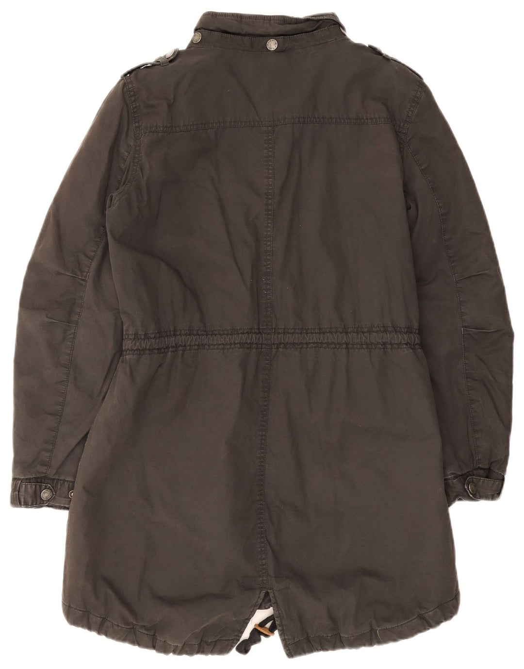 Giacca Parka da donna Fat Face UK 14 grande cotone grigio