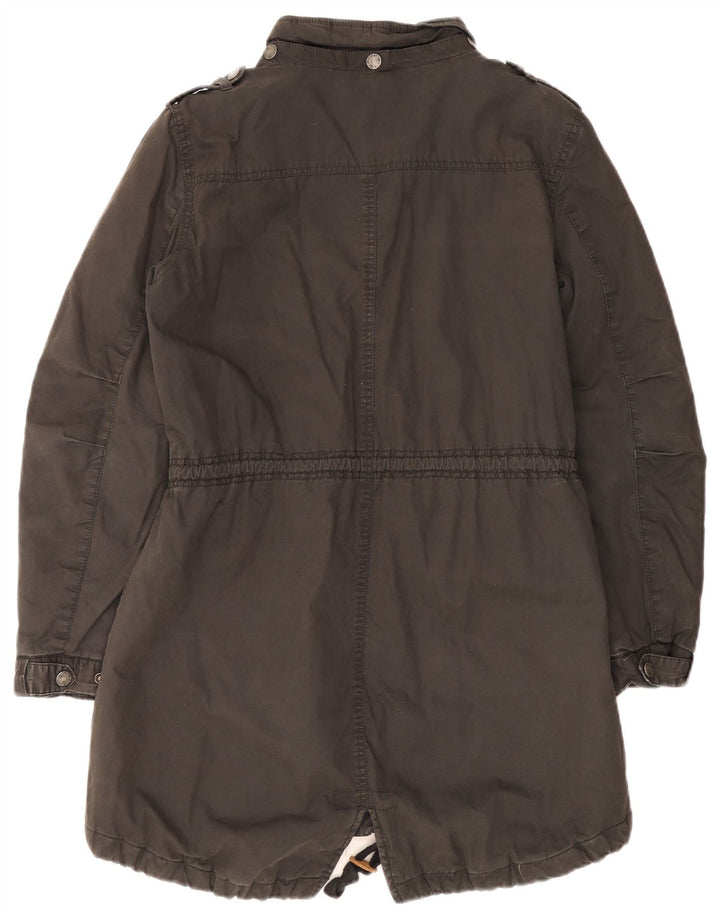Giacca Parka da donna Fat Face UK 14 grande cotone grigio