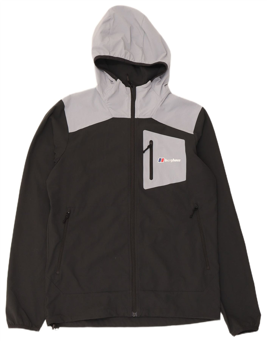 Giacca antipioggia da uomo con cappuccio Berghaus piccola in poliestere color block nero