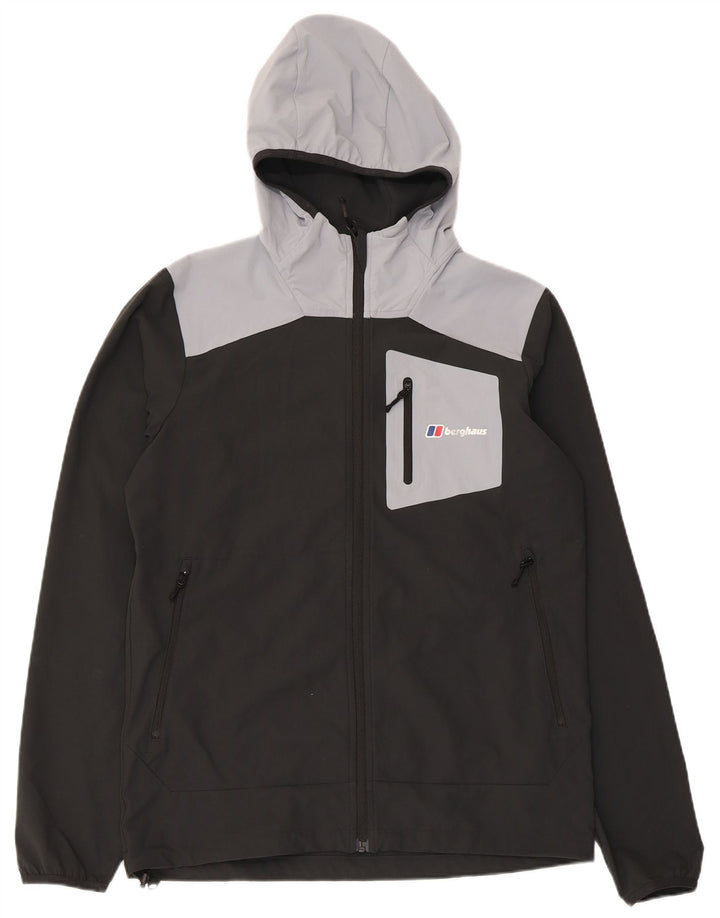 Giacca antipioggia da uomo con cappuccio Berghaus piccola in poliestere color block nero