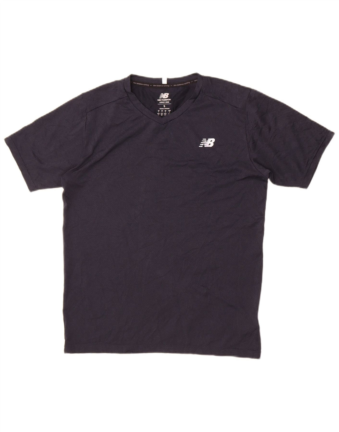 T-shirt da uomo New Balance Top Small in poliestere blu navy