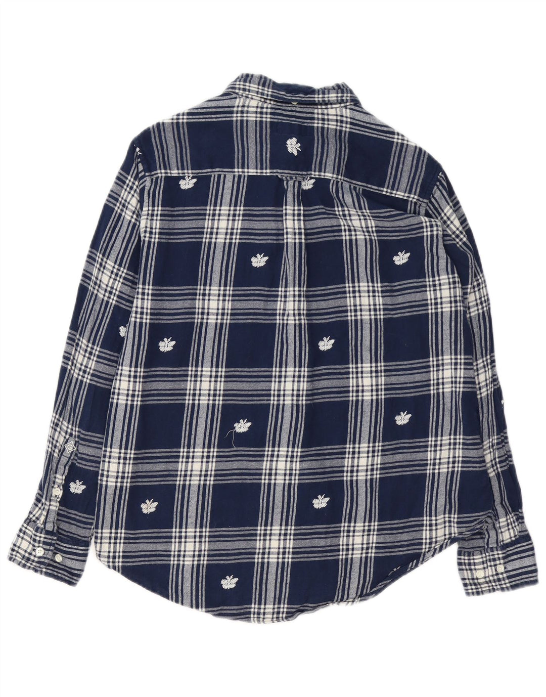GANT Camicia in flanella da donna UK 14 Cotone scozzese medio blu navy