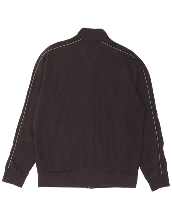Champion Mens Tracksuit Top Jacket Large Black Cotton