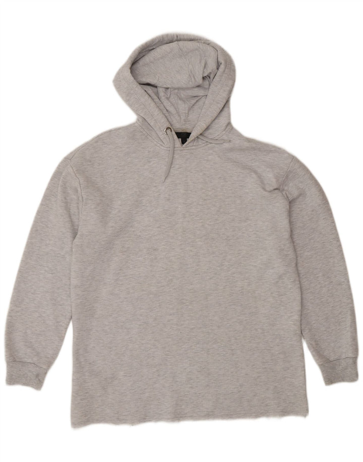 Maglione con cappuccio oversize alto da donna Topshop UK 10 piccolo poliestere grigio