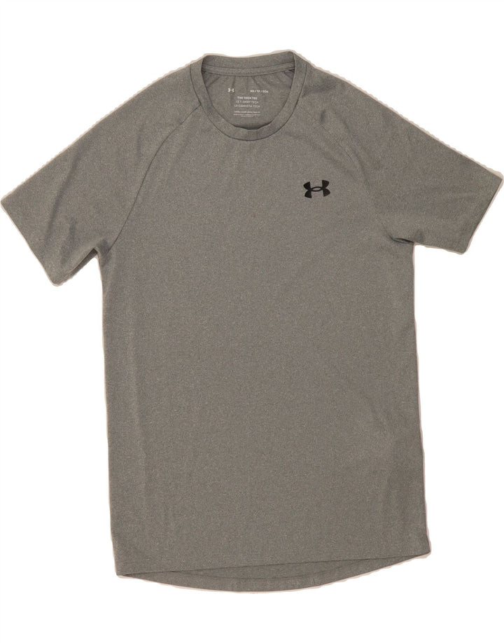UNDER ARMOUR Mens T-Shirt Top XS Grey Polyester Vintage Under Armour and Second-Hand Under Armour from Messina Hembry 