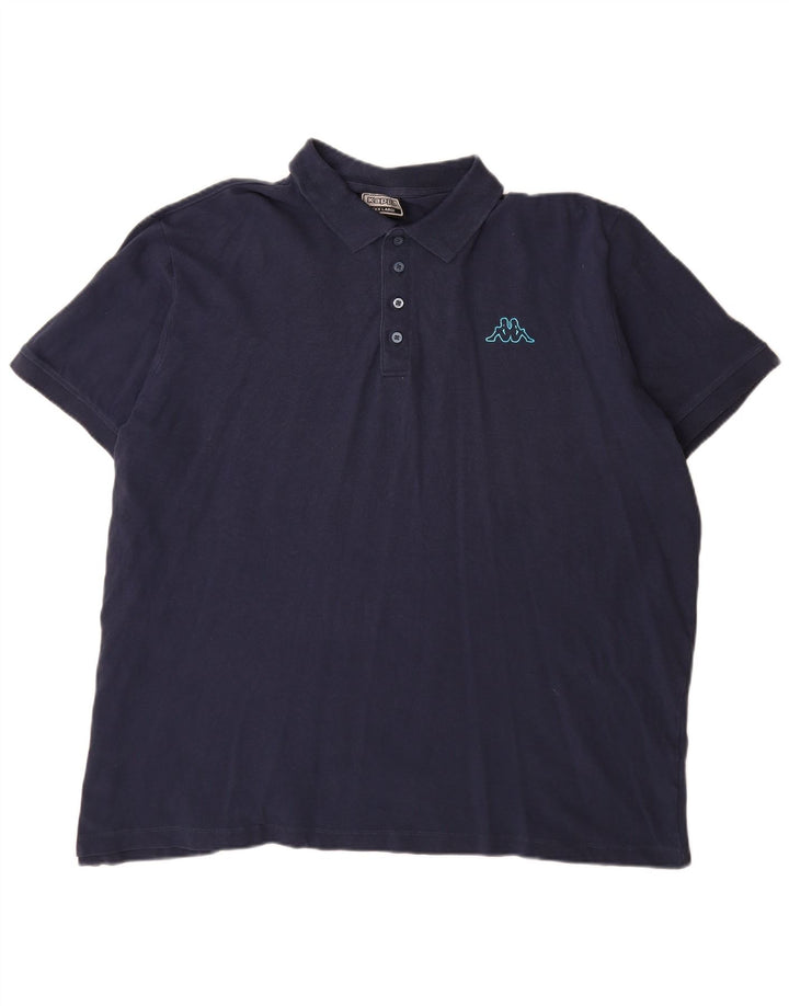 Polo Kappa Uomo 3XL Cotone Blu Navy