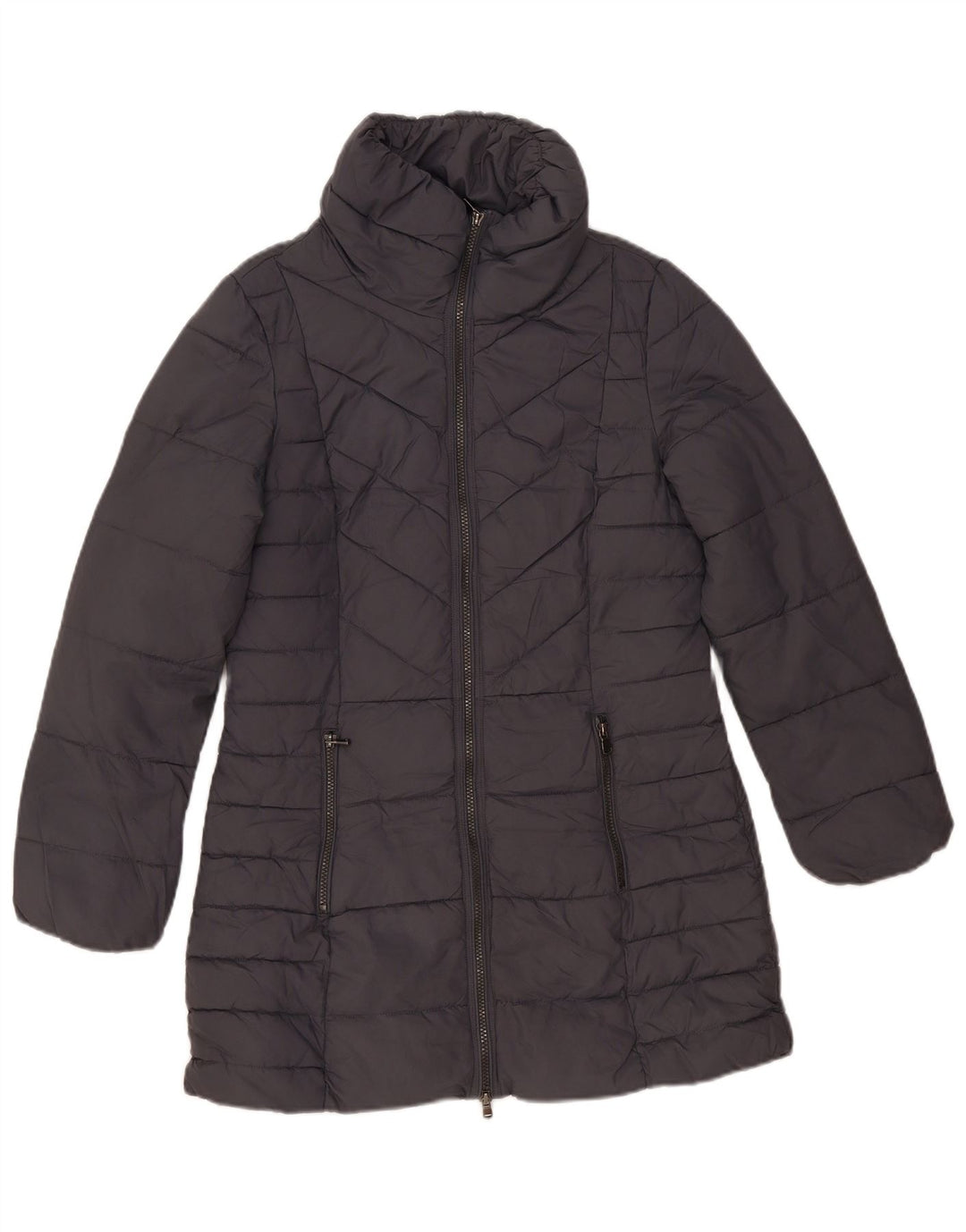 Cappotto imbottito da donna Marks & Spencer UK 10 piccolo poliestere grigio