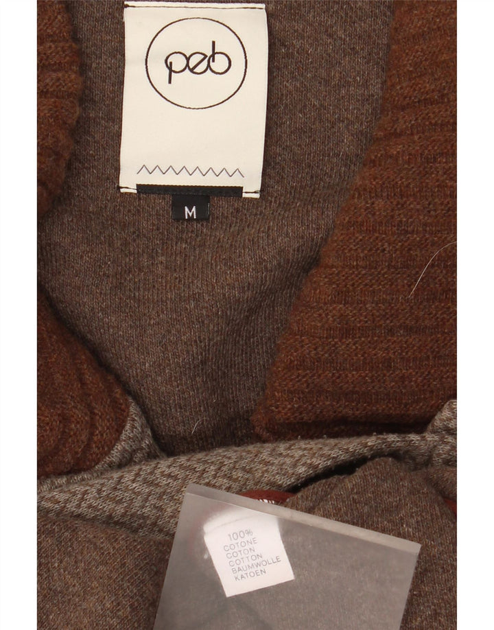 Maglione cardigan da uomo vintage in cotone Chevron grigio medio