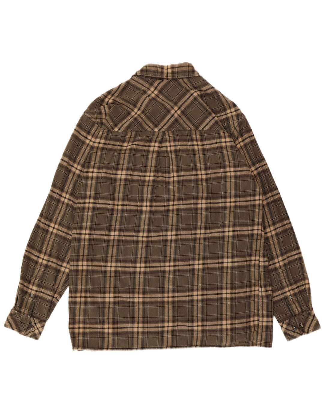 Camicia da uomo in flanella Jack Wolfskin XL in cotone a quadri verdi