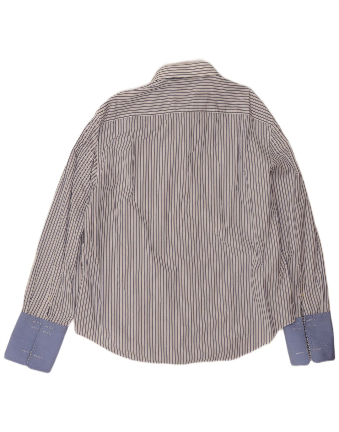 JAEGER Mens Regular Fit Formal Shirt Size 18 2XL White Striped Cotton