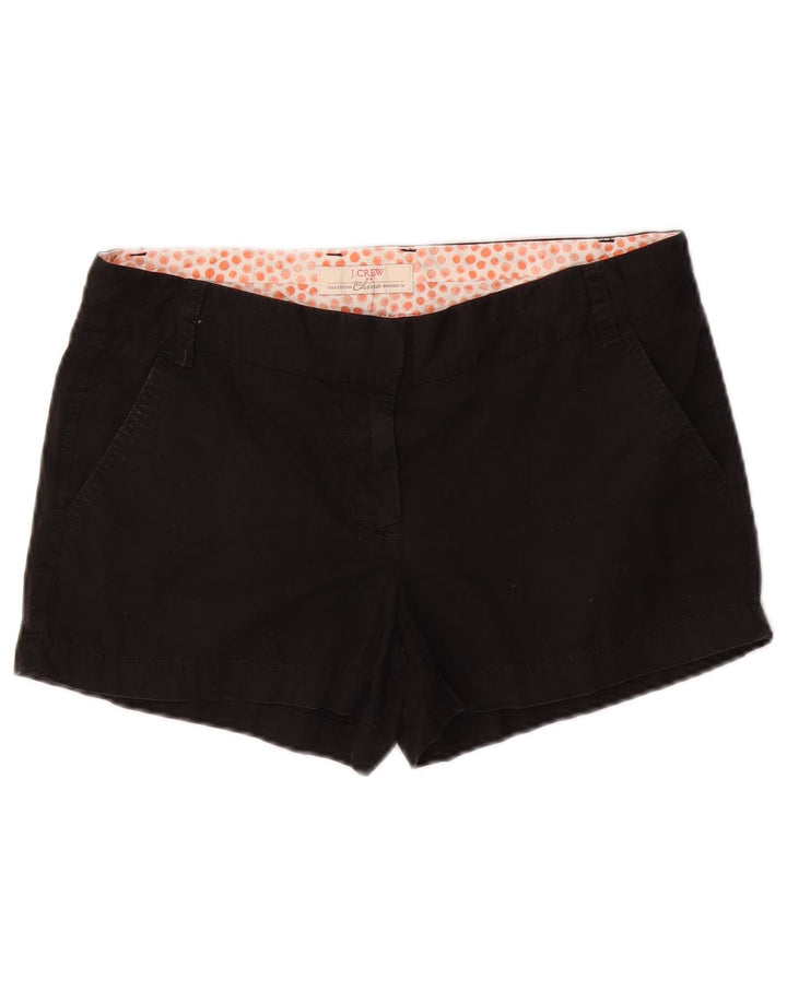Pantaloncini chino rotti da donna J. Crew US 6 medi W32 cotone nero