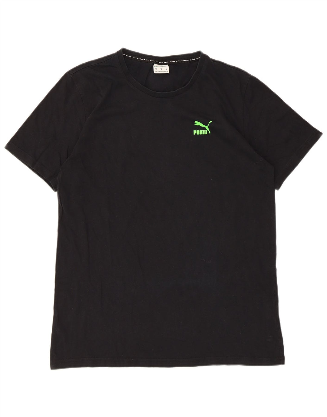 T-shirt grafica da uomo Puma Top in cotone nero medio