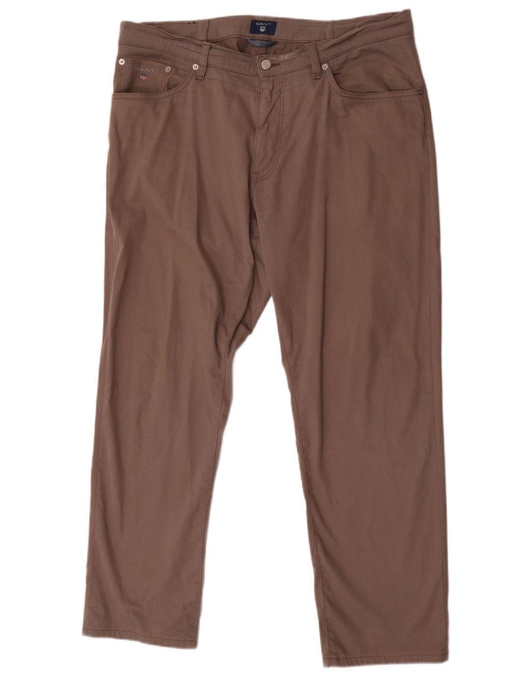 Pantaloni casual dritti slim da uomo Gant W38 L30 Marrone