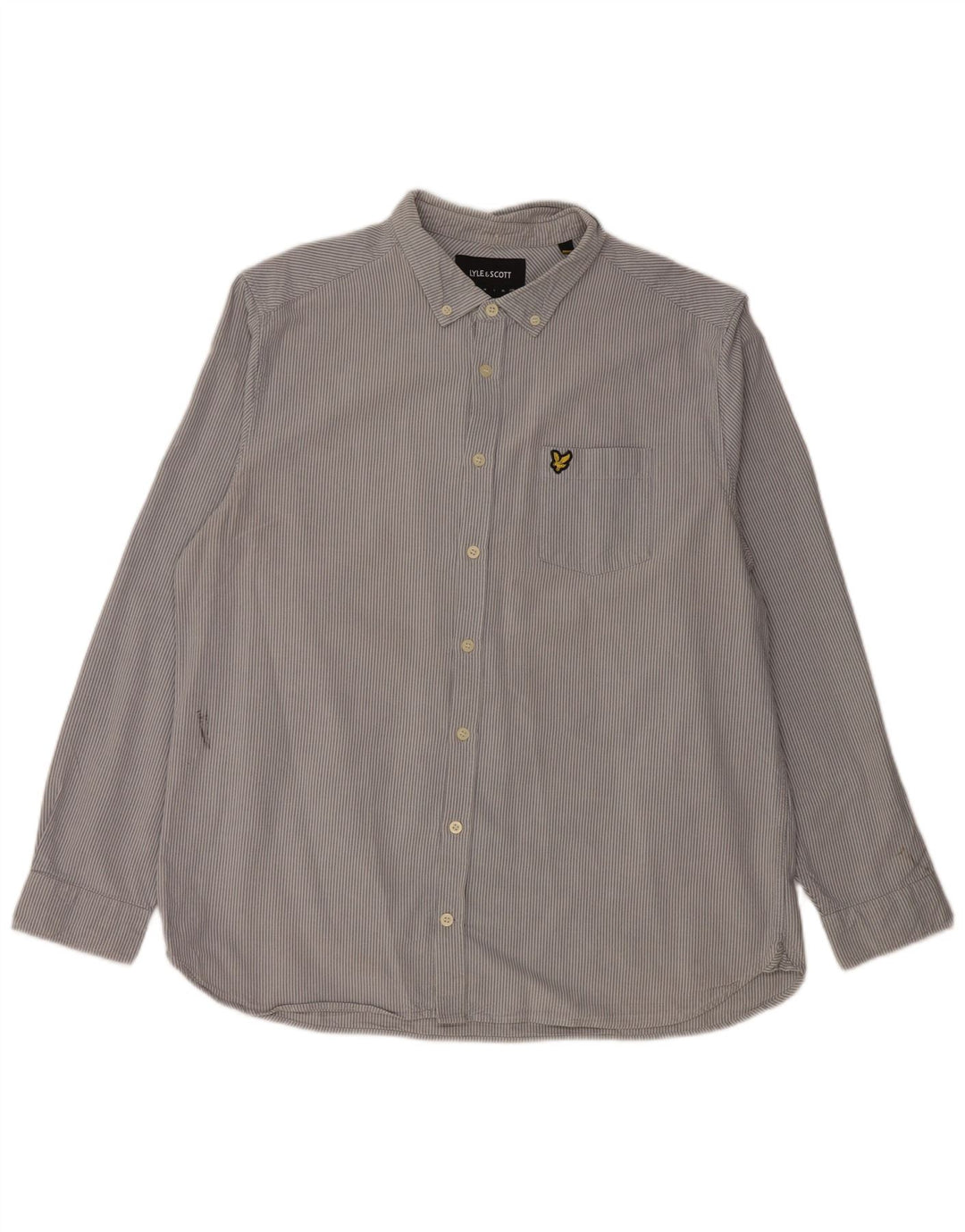 Camicia da uomo LYLE & SCOTT 2XL Cotone gessato blu