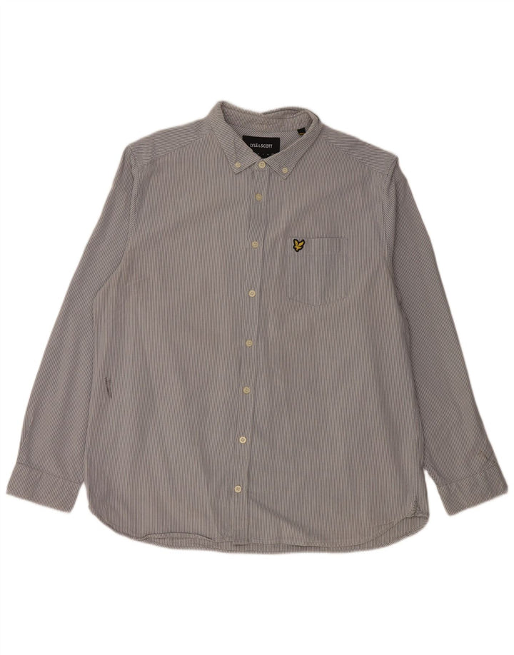 Camicia da uomo LYLE & SCOTT 2XL Cotone gessato blu