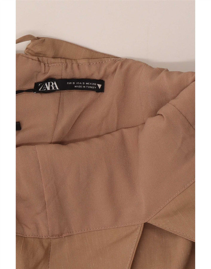 Abito all'americana da donna Zara UK 8 piccolo lino beige