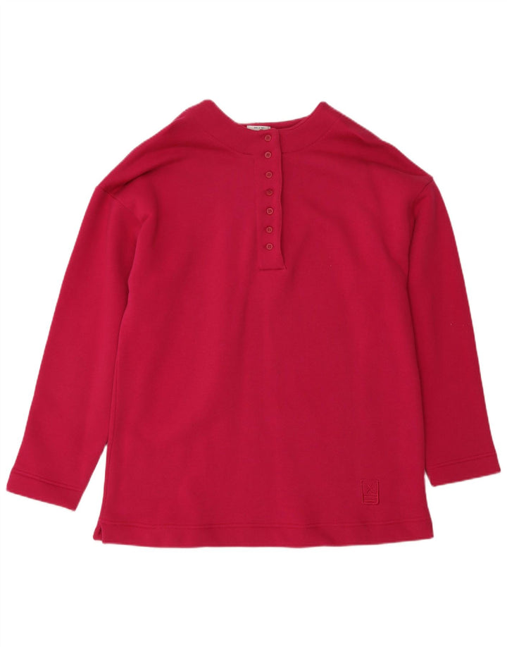 Felpa da donna Benetton maglione UK 14 rosa medio