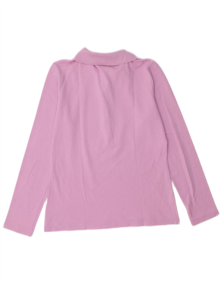 Polo da donna a maniche lunghe Lacoste taglia 40 cotone rosa medio