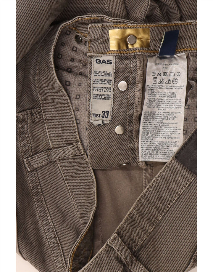 Pantaloni Casual Slim Uomo Gas W33 L34 Cotone Grigio