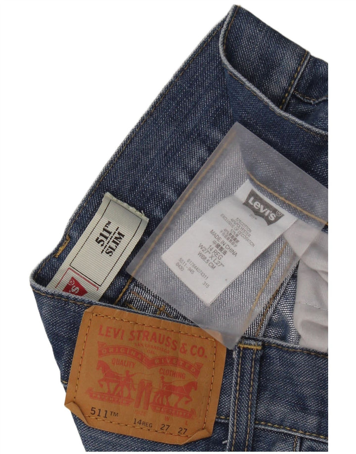 LEVI'S Jeans 511 Slim da bambino 13-14 anni W27 L27 Cotone blu