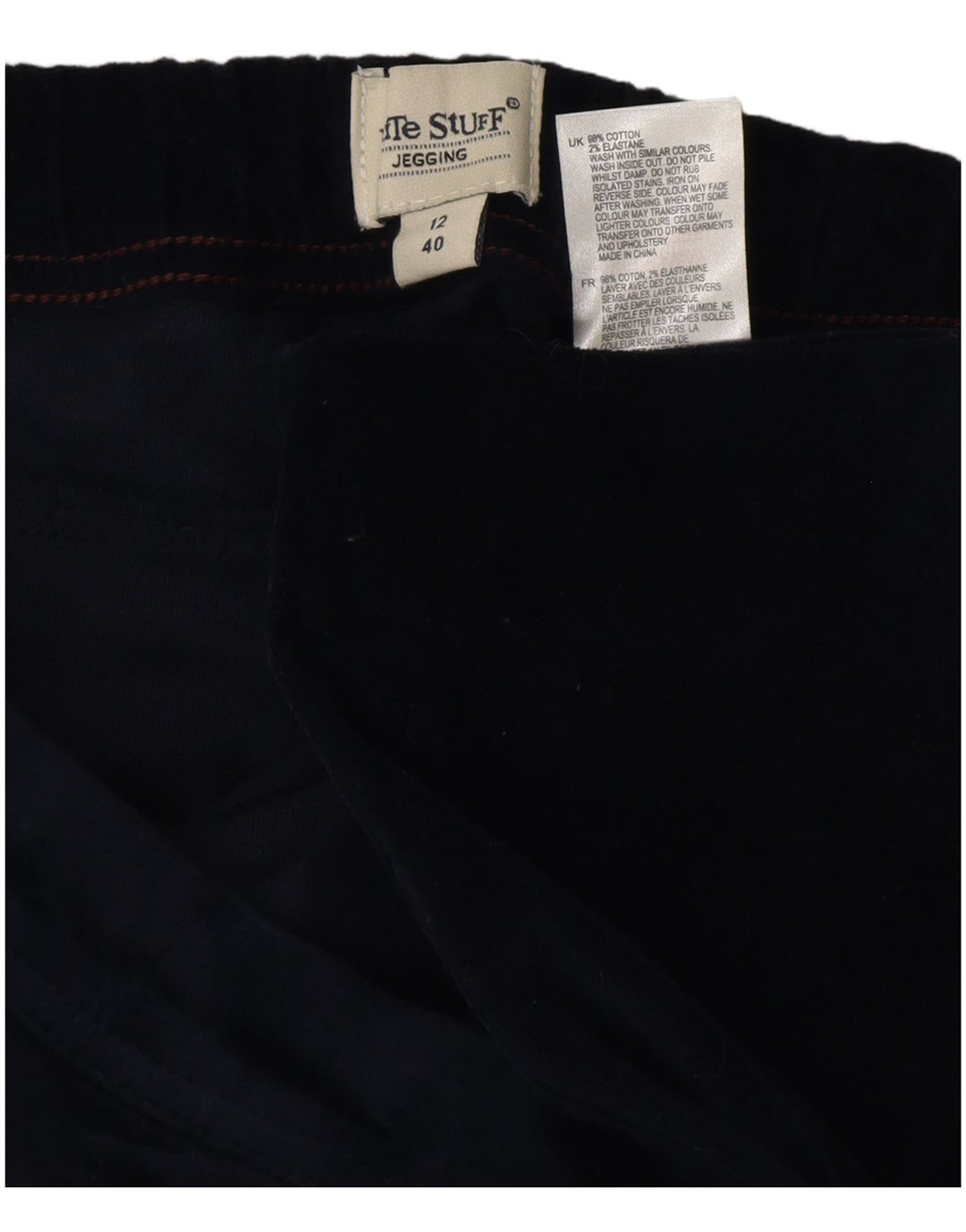 WHITE STUFF Pantaloni casual in velluto da donna UK 12 Medium W30 L28 Blu navy