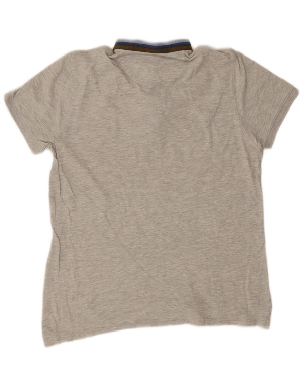 Polo da uomo Massimo Dutti a righe grandi grigie